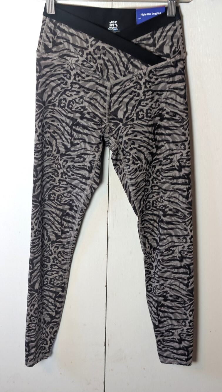 JoyLab Brown & Black Zebra Print Leggings XS